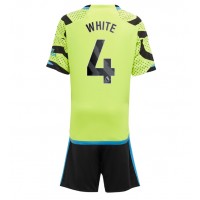 Camiseta Arsenal Benjamin White #4 Segunda Equipación Replica 2023-24 para niños mangas cortas (+ Pantalones cortos)
